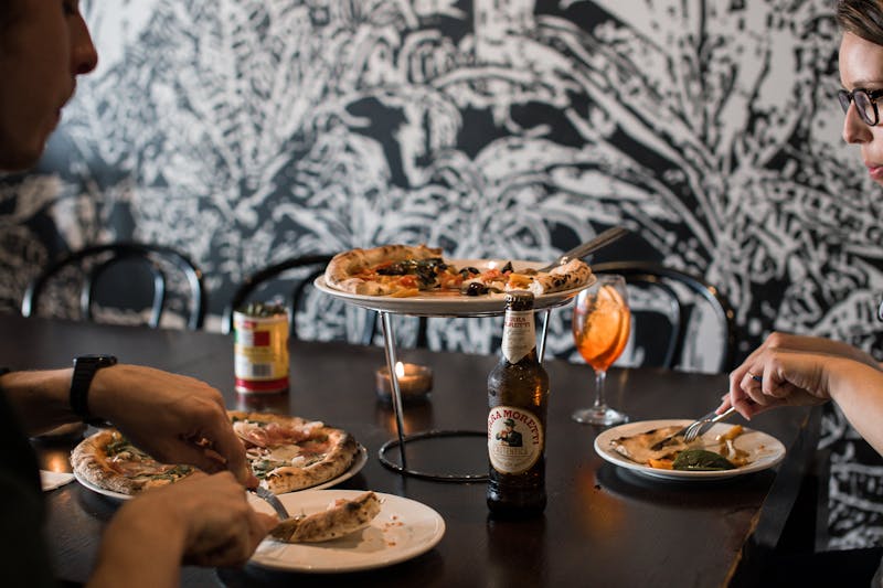Inviting restaurant dining room with character and warmth